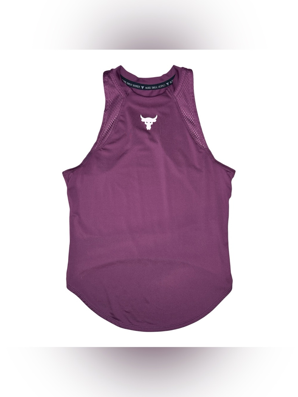 Women's Project Rock UA Performance Tank | Burgundy| XS | Reverse High-Low
